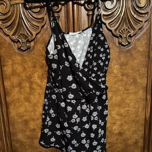 Kimchi Blue Black and White Floral Romper Like New! m1